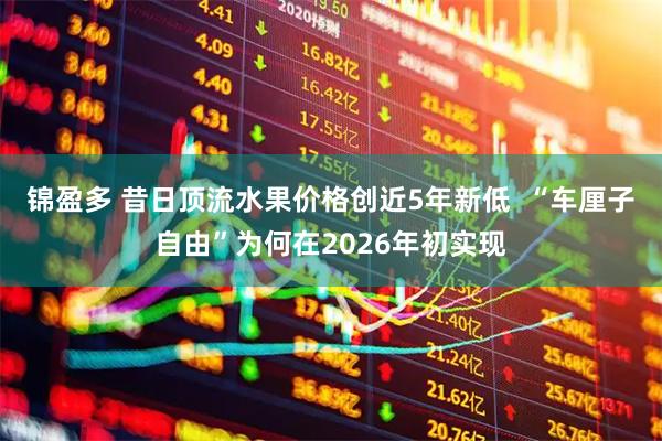 锦盈多 昔日顶流水果价格创近5年新低  “车厘子自由”为何在2026年初实现