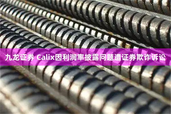 九龙证券 Calix因利润率披露问题遭证券欺诈诉讼